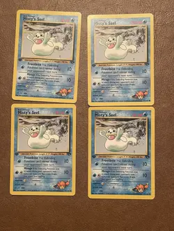 4x Pokemon Gym Challenge 1st Edition Misty's Seel 91/132 Near Mint Playset - Image 1