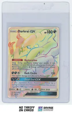 2017 Pokemon Sun & Moon - Burning Shadows Darkrai-GX #158/147 Basic/Rare Rainbow - Image 1