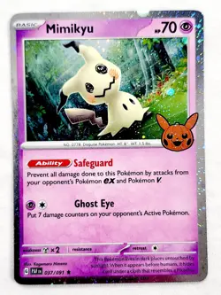 Mimikyu Cosmos Holo 037 Trick or Trade Booster Rare Holo Pokemon TCG - Image 1