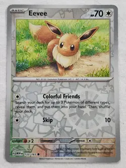 Eevee 133 Scarlet & Violet 151 Reverse Holo Pokemon TCG - Image 1