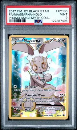 2017 POKEMON XY BLACK STAR PROMO MAGEARNA MYTHICAL COLL FULL ART/MAGEARNA PSA 9 - Image 1