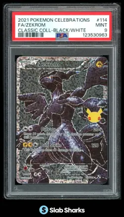 2021 POKEMON SWORD & SHIELD CELEBRATIONS ZEKROM CLASSIC COLLECTION PSA 9 - Image 1