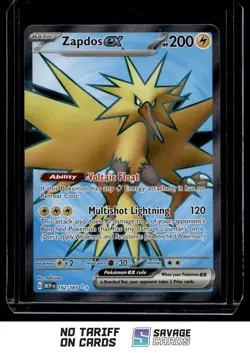 2023 Pokemon Scarlet & Violet Series - 151 Zapdos ex #192/165 Holo - Image 1