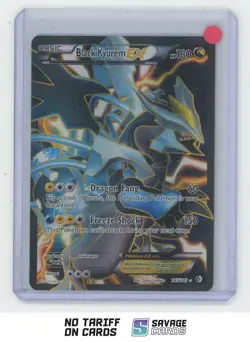 2012 Pokemon Black & White Boundaries Crossed Full Art Black Kyurem EX #145/149 - Image 1
