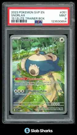 2023 POKEMON SV BLACK STAR PROMOS - SVP EN #051 SNORLAX PSA 9 - Image 1