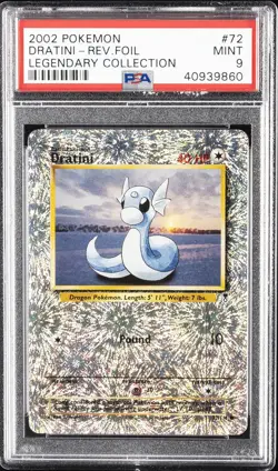 2002 POKEMON LEGENDARY COLLECTION #72 DRATINI-REVERSE FOIL PSA 9 - Image 1