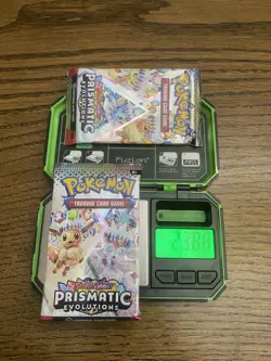 X2 Heavy Pokemon Prismatic Evolution Booster Packs 23.88g & 23.87g - Image 4