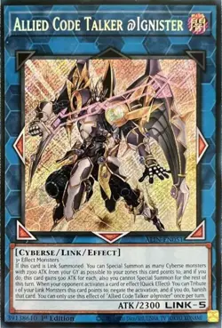 Allied Code Talker @Ignister - ALIN-EN051 - Secret Rare - 1st Edition NM Yugioh - Image 1