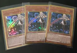 3x Sky Striker Ace - Raye MGED-EN017 Gold Rare 1st Edition YuGiOh Playset NM - Image 1