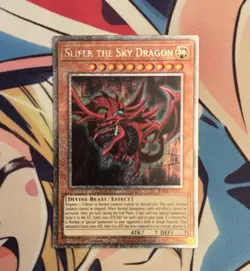 Yugioh - Slifer the Sky Dragon RA04-EN117 1st Edition Platinum Secret Rare NM - Image 1