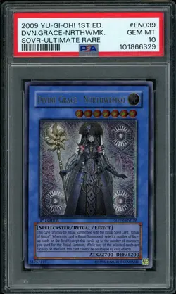 Yu-Gi-Oh SOVR-EN039 1st Edition Ultimate Rare Divine Grace Northwemko PSA 10 GEM - Image 1