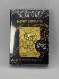 Yu-Gi-Oh! 24 Karat Gold Plated Blue-Eyes White Dragon Limited to 5,000 Worldwide - Image 1