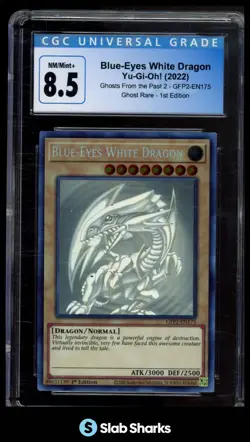 2022 YU-GI-OH GHOSTS FROM THE PAST BLUE-EYES WHITE DRAGON GHOST RARE 1ST CGC 8.5 - Image 1