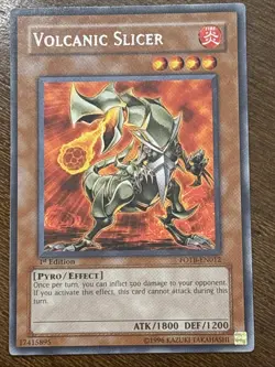 Volcanic Slicer FOTB-EN012 Force of the Breaker 1st Edition Rare LP (scratches) - Image 1