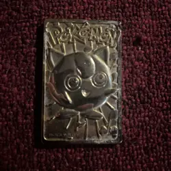 VINTAGE Burger King Pokemon#39 Jigglypuff 23k Gold Plated card 1999. - Image 1