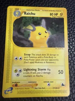 Raichu 27/144 Rare Skyridge Pokemon Card - Image 1
