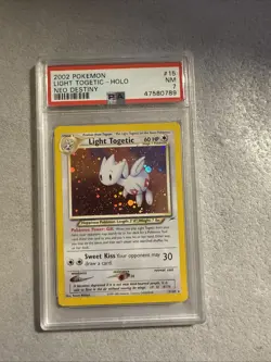 Neo Destiny Holo Pokemon Card Light Togetic 15/105 PSA 7 2002 - Image 1