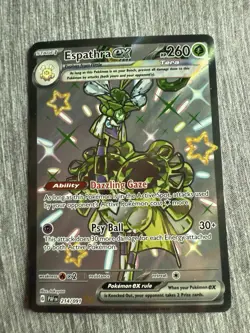 Espathra ex 214/091 Paldean Fates Shiny Ultra Rare Pokemon TCG Card NM - Image 1