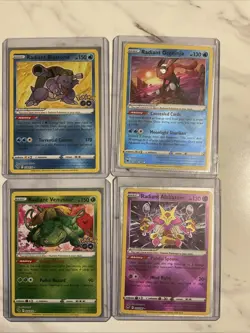 Four Ultra Rare Radiant Pokemon Cards Mint Condition - Image 1
