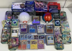 Massive 300+ Pokemon Card Lot! Holo & Reverse Holo & V Cards 🔥English + Tins - Image 1