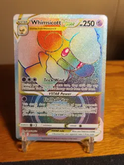 Whimsicott VSTAR Rainbow Secret Rare Brilliant Stars Pokemon Card 175/172 - Image 1