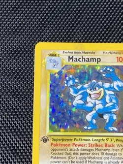 Pokemon Machamp 1st Edition 8/102 Holo Card - Image 2