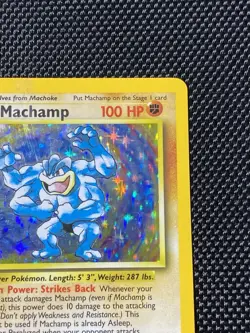 Pokemon Machamp 1st Edition 8/102 Holo Card - Image 3