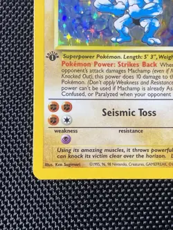 Pokemon Machamp 1st Edition 8/102 Holo Card - Image 5