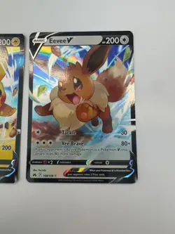 Pikachu V Black Star Promo Rare Art Eevee 108/159 Crown Zenith Linking Cards - Image 3