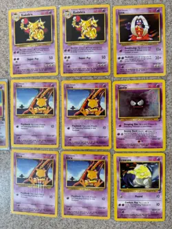 Set of Psychic type Pokemon cards-10 in total-Holo Mew- Original 1999 generation - Image 3