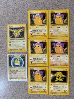 Pokemon cards-electric type-Holo Zapados and ex Raichu included-1999 edition - Image 1