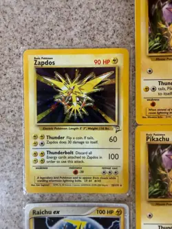 Pokemon cards-electric type-Holo Zapados and ex Raichu included-1999 edition - Image 2