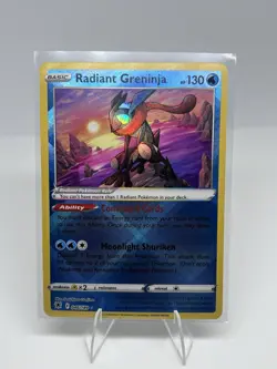 Pokemon TCG Radiant Greninja Holo Card Astral Radiance 046/189 NM Condition - Image 1