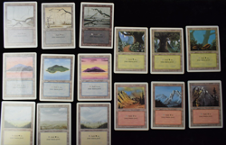 MTG Magic Revised of All Basic Land Set of 15 or 3 Cards of 1 Ea. Mana Version - Image 1