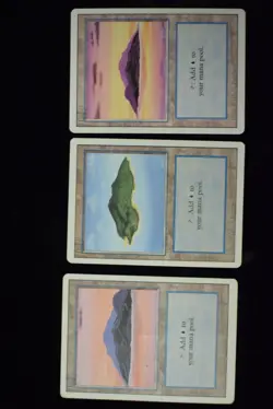 MTG Magic Revised of All Basic Land Set of 15 or 3 Cards of 1 Ea. Mana Version - Image 5