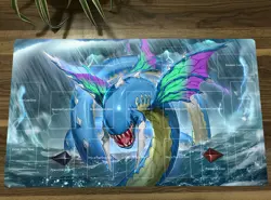 WVICM Playmat Ocean Dragon Lord Neo-Daedalus TCG CCG Pad Trading Card Game Mat - Image 1