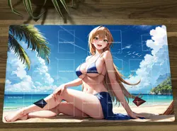 WVICM Girl Playmat Alexis Rhodes TCG CCG Table Pad Trading Card Game Mat & Bag - Image 1