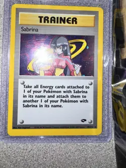 Pokemon TCG WOTC Sabrina Trainer Gym Challenge Holo Card 20/132 - Image 1