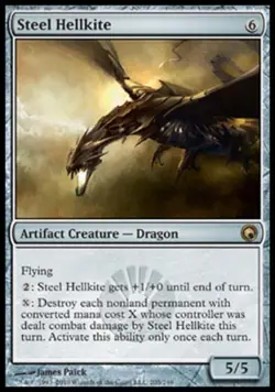 Steel Hellkite -Foil Medium Play MTG Scars of Mirrodin - Image 1