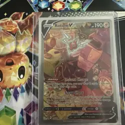 Pokemon TCG Rotom v Lost Origin Alternate Art Holo Ultra Rare Card 177/196 - Image 1