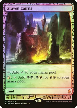 MTG NM+ FOIL Graven Cairns Full Art Masterpiece Zendikar Expeditions Magic Card - Image 1