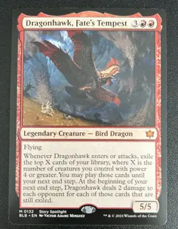 Dragonhawk, Fate's Tempest M Bloomburrow # 132 NM Normal - Image 1