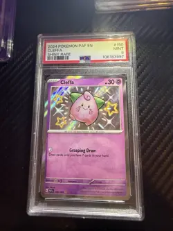 Pokemon 2024 PAF En-Paldean Fates Shiny Rare #150 Cleffa PSA 9 MINT - Image 1