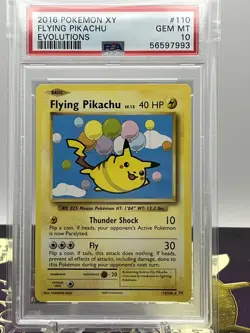 2016 POKEMON XY EVOLUTIONS #110 FLYING PIKACHU PSA 10 - Image 1