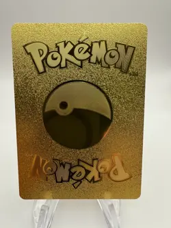 Pikachu Mega Diancie Cosplay Gold Foil Pokemon Fan Art Card - Image 2