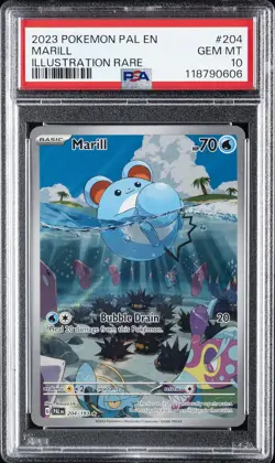 2023 POKEMON PAL EN-PALDEA EVOLVED ILLUSTRATION RARE #204 MARILL PSA 10 - Image 1