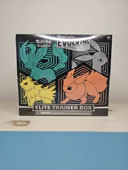 Pokemon TCG Evolving Skies ETB Elite Trainer Box Sword Shield, Sealed Small Rips - Image 1