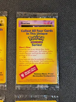 SEALED Black Star Promo WB Movie Pokemon PIKACHU DRAGONITE MEWTWO ELECTABUZZ - Image 3