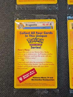 SEALED Black Star Promo WB Movie Pokemon PIKACHU DRAGONITE MEWTWO ELECTABUZZ - Image 4