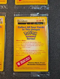SEALED Black Star Promo WB Movie Pokemon PIKACHU DRAGONITE MEWTWO ELECTABUZZ - Image 5